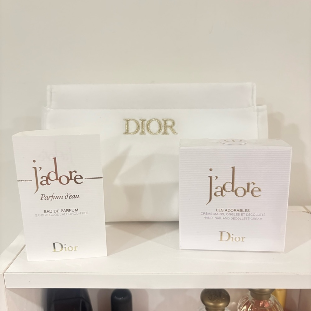 Dior J'adore Les Adorables Set with White Pouch
